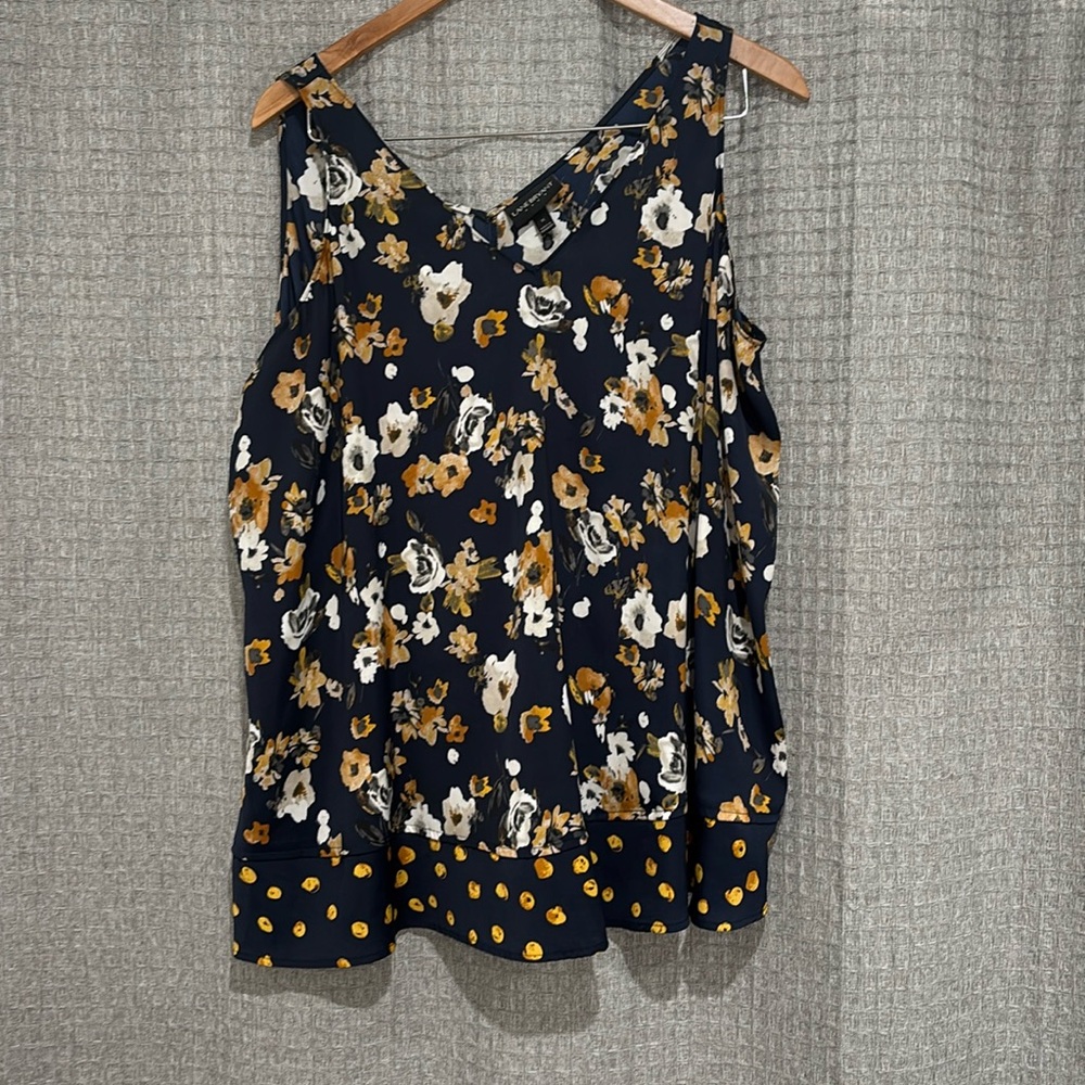 Lane Bryant Blue and Yellow Tank Size 16
